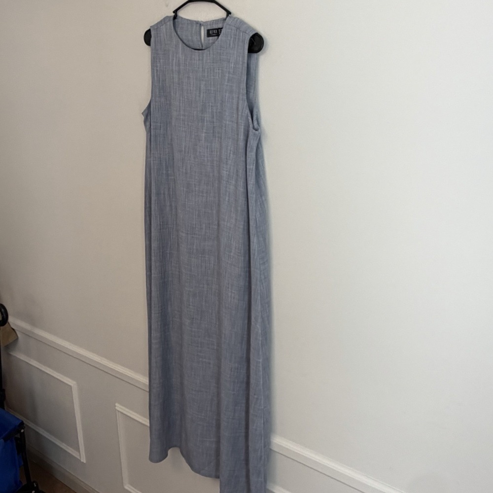 REFKA Casual Dress Light Blue Size 8 Sleeveless Scoop Neck Indigo 40